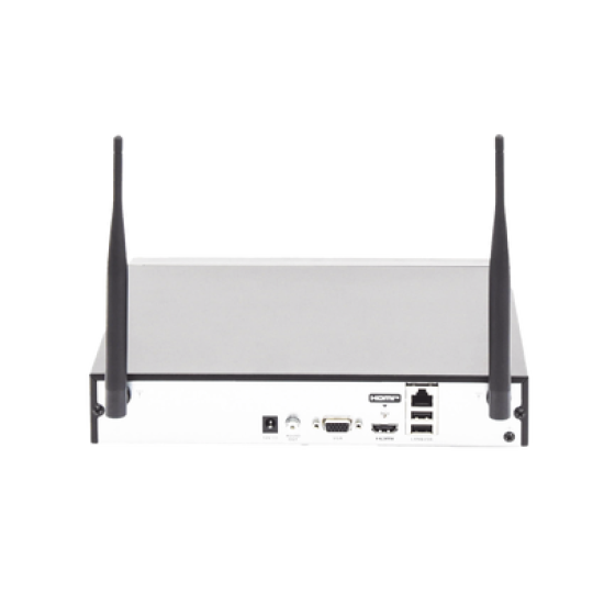 NVR 4 Megapixel / 4 canales IP / 1 Bahía de Disco Duro / 2 Antenas WIFI / Salida de Vídeo Full HD