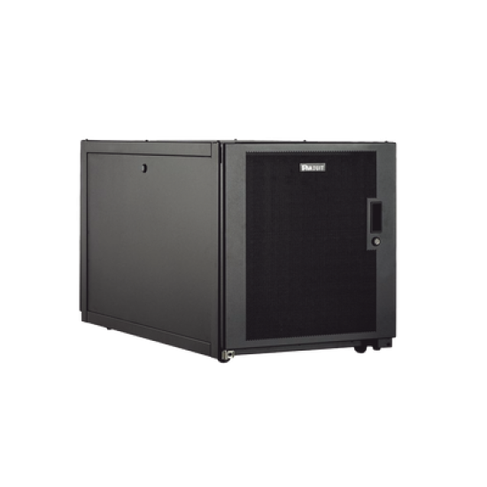 Gabinete Profesional de Telecomunicaciones, de Piso, 12 UR, 600 mm de Ancho y 1070 mm de Profundidad, Color Negro