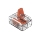 COMPACT SPLICING CONNECTORFOR ALL CONDUCTOR TYPES TRANSPARENT 2 CONNECTORS