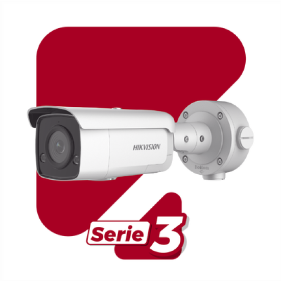 [ PROTECCIÓN ACTIVA ] Bala IP 5 Megapixel / Lente 4 mm / 60 mts IR EXIR / Exterior IP67  / WDR 120 dB / PoE + / Micrófono y Bocina Integrada / AcuSense / MicroSD