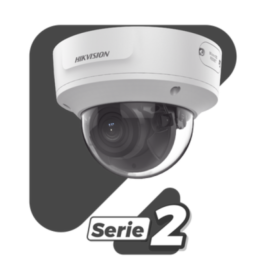 Domo IP 4 Megapixel / Lente Mot. 2.8 a 12 mm / 40 mts IR EXIR / IP67 / IK10 / WDR 120 dB / PoE / ACUSENSE (Evita Falsas Alarmas) / Entrada y Salida de Audio y Alarma / MicroSD / ONVIF / ACUSEARCH