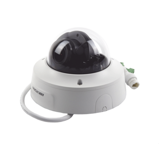 Domo IP 4 Megapixel / Lente Mot. 2.8 a 12 mm / 40 mts IR EXIR / IP67 / IK10 / WDR 120 dB / PoE / ACUSENSE (Evita Falsas Alarmas) / Entrada y Salida de Audio y Alarma / MicroSD / ONVIF / ACUSEARCH
