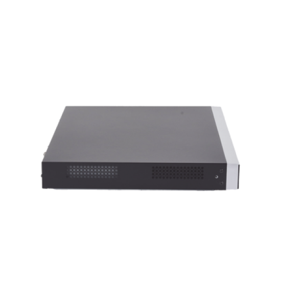 (ACUSENSE / Evita Falsas Alarmas) NVR 12 Megapixel (4K) / Reconocimiento Facial / 16 Canales IP / Base de Datos / 16 Puertos PoE+ / 2 Bahías de Disco Duro / Switch PoE 300 mts Modo Extendido / Soporta Funcion de Time Lapse