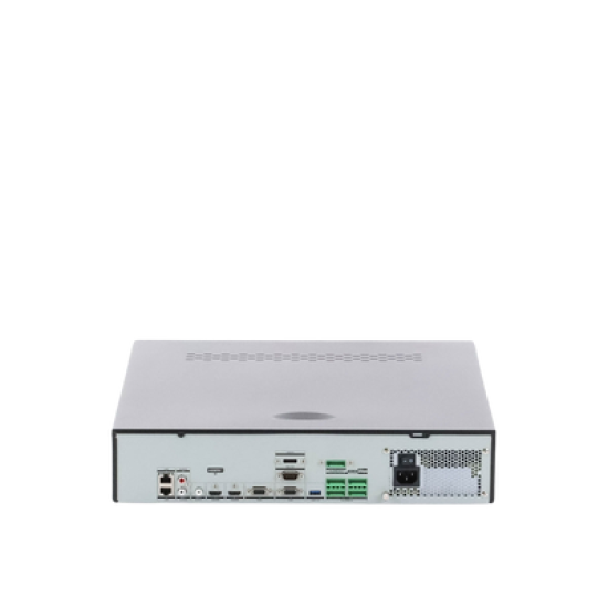 NVR 12 Megapixel (4K) / 32 Canales IP / Reconocimiento Facial / AcuSense (Evita Falsas Alarmas) / 8 Bahías de Disco Duro /  2 HDMI en 4K / Alarmas I/O