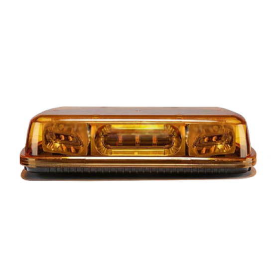 Mini Barra con 18 Poderosos LEDs, Color Ámbar Con Montaje Magnetico