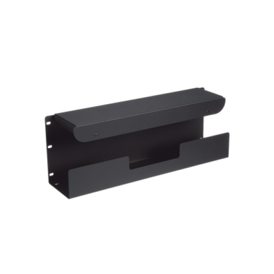 Accesorio Pasacables Para Rack Estándar de 19 in, 4 UR, Capacidad de 260 Cables Cat6, 4.5 in de Profundidad, Color Negro