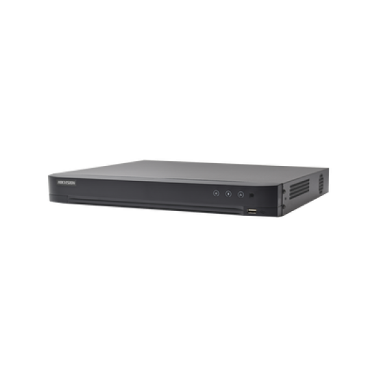 DVR 4 Megapixel / 16 Canales TURBOHD + 8 Canales IP / 1 Bahías de Disco Duro / 1 Canal de Audio / Salida de Vídeo en 4K