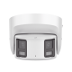[ PROTECCIÓN ACTIVA ] Turret IP Panorámica 8 Megapíxel / 2 Lentes 4 mm (180°) / Imagen a Color 24/7 (ColorVu) / PoE / WDR 130° / IP67 / ACUSENSE / Luz Estroboscópica y Alarma Audible / 30 mts Luz Blanca / Micro SD