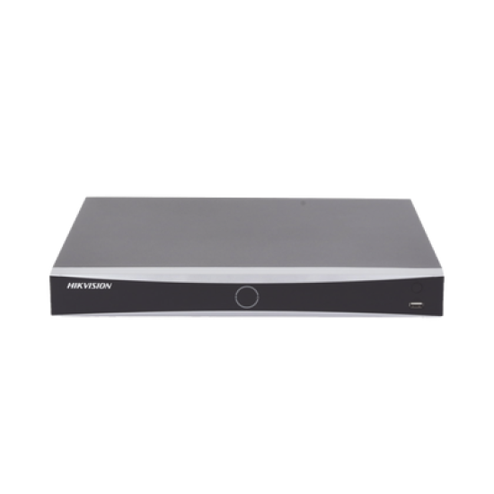 (ACUSENSE / Evita Falsas Alarmas) NVR 12 Megapixel (4K) / Reconocimiento Facial / 16 Canales IP / Base de Datos / 16 Puertos PoE+ / 2 Bahías de Disco Duro / Switch PoE 300 mts Modo Extendido / Soporta Funcion de Time Lapse
