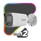 Bala IP 8 Megapixel / Imagen a Color 24/7 / PoE / Lente 2.8 mm / Luz Blanca 40 mts / Exterior IP67 / WDR 130 dB / Captura Facial  / Videoanaliticos (Filtro de Falsas Alarmas) / Micrófono Integrado / Metal / MicroSD