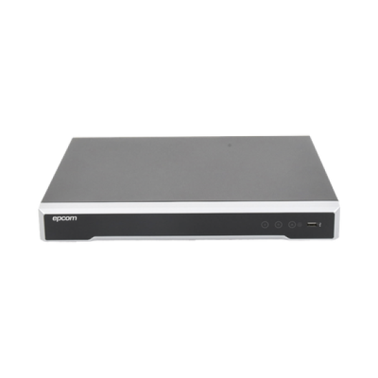 DVR 16 Canales TurboHD + 16 Canales IP / 8 Megapixel (4K) / Acusense (Evita Falsas Alarmas) / Audio por Coaxitron / 2 Bahías de Disco Duro / 8 Entradas de Alarma / 4 Salidas de Alarma / H.265+ / Salida de Video en 4K