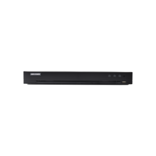 DVR 4 Megapixel / 16 Canales TURBOHD + 8 Canales IP / 1 Bahías de Disco Duro / 1 Canal de Audio / Salida de Vídeo en 4K