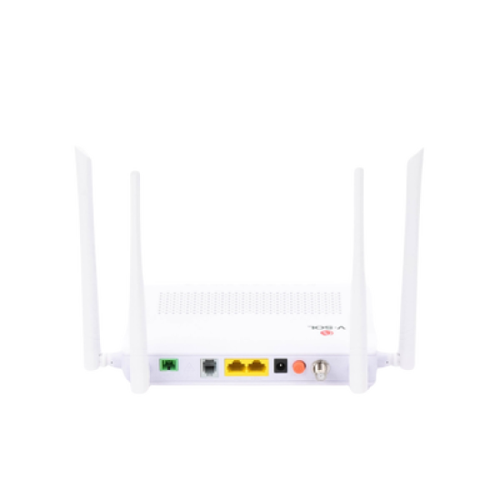 ONU Dual GPON/EPON con Wi-Fi AC de doble banda, 1 puerto SC/APC + 2 puertos LAN Gigabit + 1 puerto FXS + 1 Puerto CATV