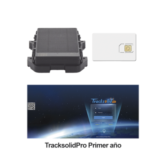 Localizador 4G con carga solar / Semiautónomo / Rastreo de contenedores / Cajas de tráiler / Alarma de sabotaje audible / Incluye Licencia vitalicia VTSCX y SIM de datos SIM500MB2Y 