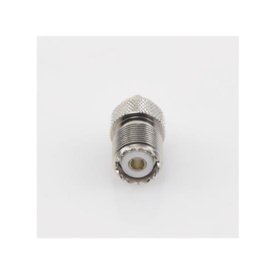 Conector UHF hembra (SO-239) de anillo plegable para cable RG-58/U, RG-142/U.