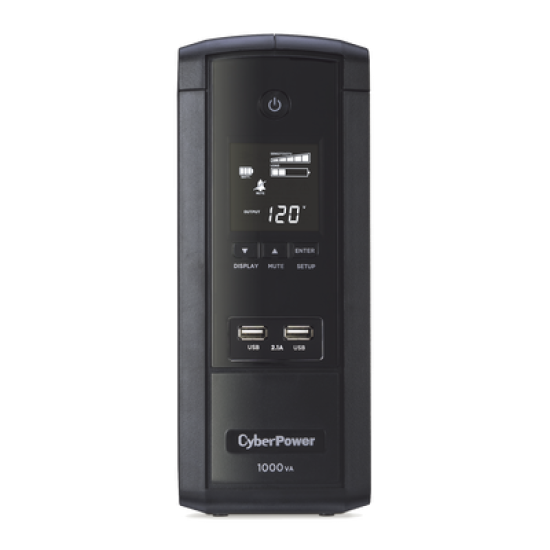 UPS de 1000 VA/600 W, Topología Línea Interactiva, Entrada 120 Vca NEMA 5-15P, Tipo Torre, Con 10 Tomas NEMA 5-15R, 5 años de garantía