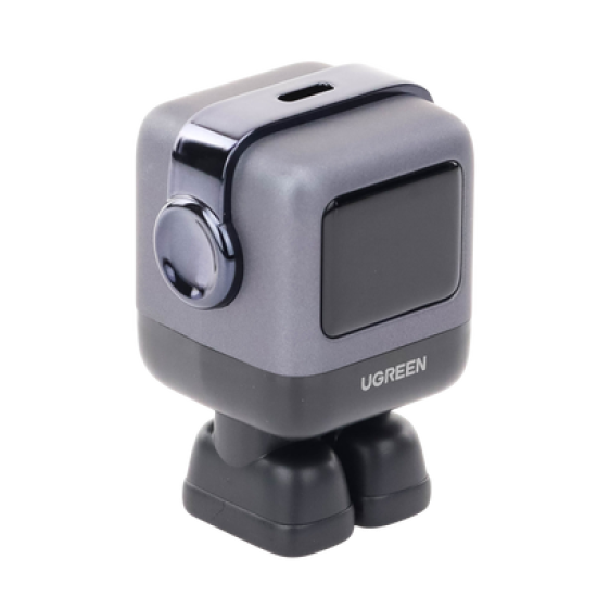 Cargador Mini GaNRobot 30W serie Nexode | 1 USB-C de Carga Rápida | Tecnología GaN II | Multiprotocolo PD/QC/SCP/FCA | Carga Inteligente | Pantalla LED | Zapato Magnético Extraíble | Thermal Guard | Color Negro.