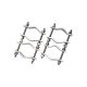 Juego de Dos Abrazaderas Dobles para Mástiles de 3.8 a 8.9 cm, con Separación entre centros de 12 cm.