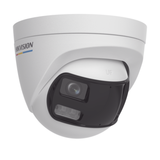 [ColorVu + Dual Light + Panoramica] Turret TURBOHD 3K (5 Megapixel) / Micrófono Integrado / Angulo de visión 180° / Imagen a Color 24/7 / 40 mts Luz Blanca + 40 mts IR / Exterior IP67 / WDR