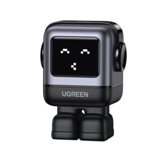 Cargador Mini GaNRobot 30W serie Nexode | 1 USB-C de Carga Rápida | Tecnología GaN II | Multiprotocolo PD/QC/SCP/FCA | Carga Inteligente | Pantalla LED | Zapato Magnético Extraíble | Thermal Guard | Color Negro.