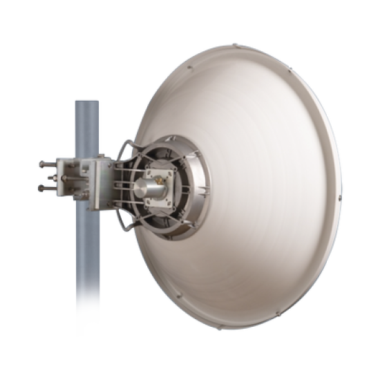 Antena Direccional de Alto Rendimiento / 31 dBi / 2 ft / 5.9-7 GHz / Conectores RP-SMA / Alto Aislamiento al Ruido / Fácil Montaje y herraje de acero inoxidable /  Radomo Incluido