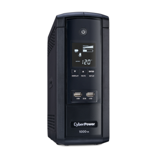 UPS de 1000 VA/600 W, Topología Línea Interactiva, Entrada 120 Vca NEMA 5-15P, Tipo Torre, Con 10 Tomas NEMA 5-15R, 5 años de garantía