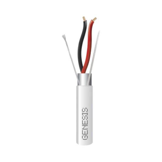Bobina de 305 M de Cable 4 x 22 AWG BLINDADO / RISER / Color Blanco / Para Aplicaciones de Audio, Seguridad y Control