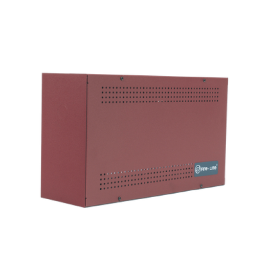 Gabinete para dos baterías de respaldo de 18 AH. Aplicaciones para sistemas de detección de incendio (FAS).