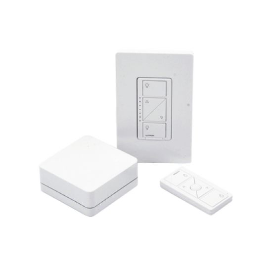 (Caseta Wireless) Kit Hub controlador, atenuador (dimmer), control y tapa.