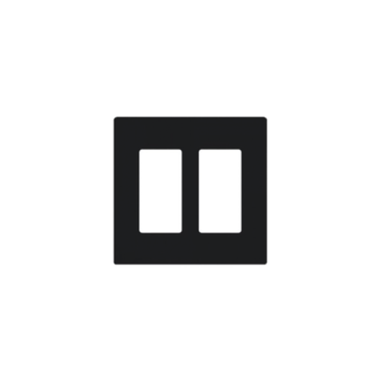 Placa de pared 2 espacio, para atenuador (dimmer), switch ó control remoto PICO inalámbrico.