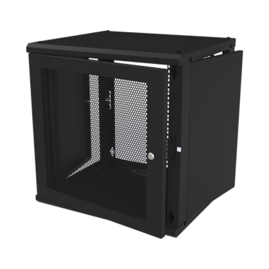Gabinete de Pared Fijo, Puerta Perforada, Rack 19in,  de 12 Unidades de Rack
