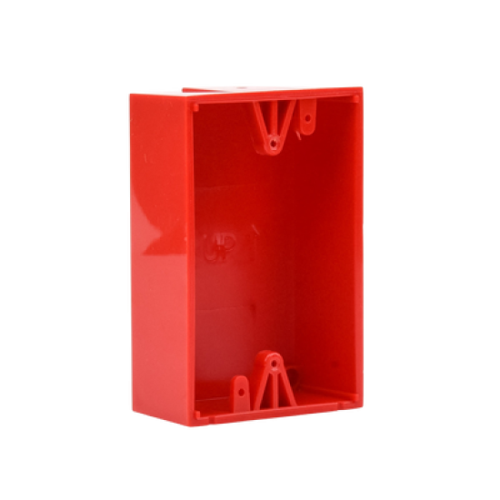 Caja trasera de montaje color rojo para estaciones de parada STOPPER