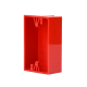 Caja trasera de montaje color rojo para estaciones de parada STOPPER