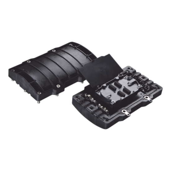 Caja de Distribución de Fibra Óptica Horizontal, hasta 48 empalmes, Exterior IP68