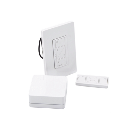 (Caseta Wireless) Kit Hub controlador, atenuador (dimmer), control y tapa.