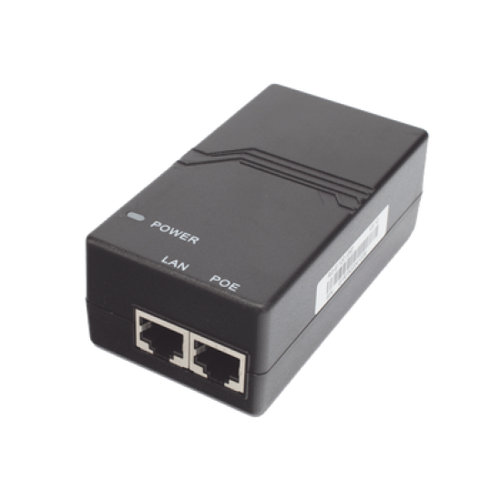 Inyector PoE estándar 802.3af Gigabit (50 V - 0.3 A - 15 W)
