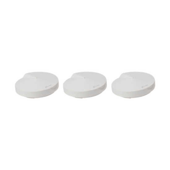 Kit 3 Routers Inalámbricos MESH Interior para Hogar / Doble Banda Wi-Fi 5 AC1300 Mbps / 2 Puerto Gigabit WAN/LAN / 4 Antenas Internas / Administración Mediante la App Deco (iOS, Android) / Protección HomeCare