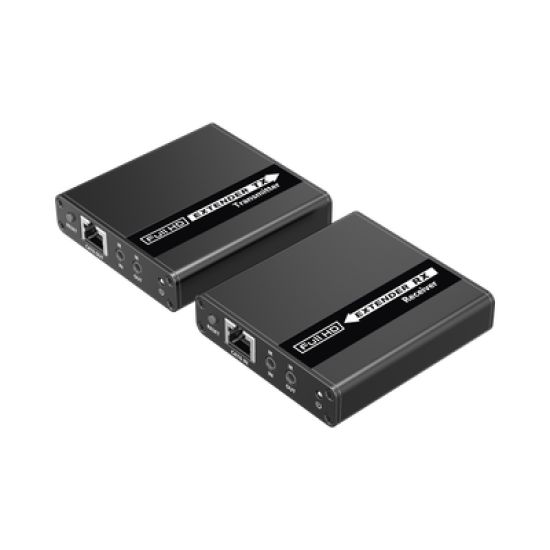 Kit Extensor HDMI para distancias de 70 metros / Soporta resoluciones 720 y 1080P @ 60 Hz / Cat 6, 6a y 7 / Cero Latencia / Uso 24/7 / HDR10 / Salida Loop /  Configuración EDID / Soporta control remoto del equipo fuente / Salida de audio de 3.5mm