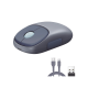 Mouse Inalámbrico  FUNï¼‹ / Recargable / 2.4G & Bluetooth / 4 Niveles de DPI / Silencioso / Ergonómico / 5 Botones / Compatible con Windows, macOS 10.5, Android iOS Linux y Chrome OS / Color Azul