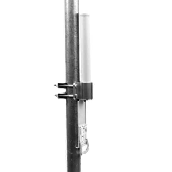 Antena omnidireccional, potente cobertura de 360°, doble polaridad MIMO 2x2, frecuencia 5 GHz (5.45-5.85 GHz) de 10 dBi