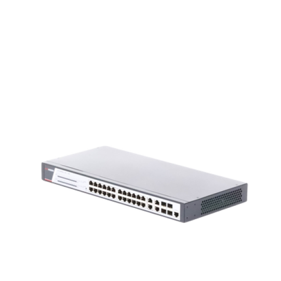 Switch Gigabit PoE+ / Administrable / 24 Puertos 1000 Mbps PoE+ / 4 Puertos 1000 Mbps + 4 Puertos SFP de Uplink / 370 Watts / Soporta IGMP