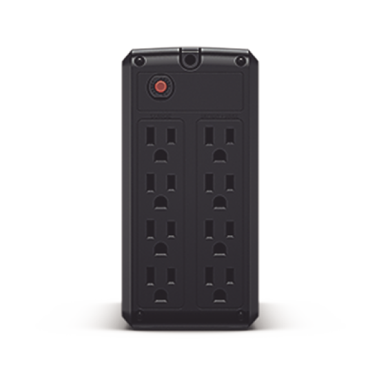 UPS de 750 VA/375 W, Topología Línea Interactiva, Entrada 120 Vca  NEMA 5-15P, y 8 Salidas NEMA 5-15R, Con Regulador de Voltaje (AVR)