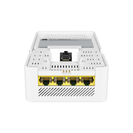 Punto de Acceso Wi-Fi 6 / 2.975 Gbps / MU-MIMO 2x2:2 / 1 Puerto 10/100/1000 Mbps (PoE In) / 4 Puertos 10/100/1000 Mbps LAN / Smart Antenna 20% más cobertura / Instalación en pared / Seguridad WPA3 / Administración en nube
