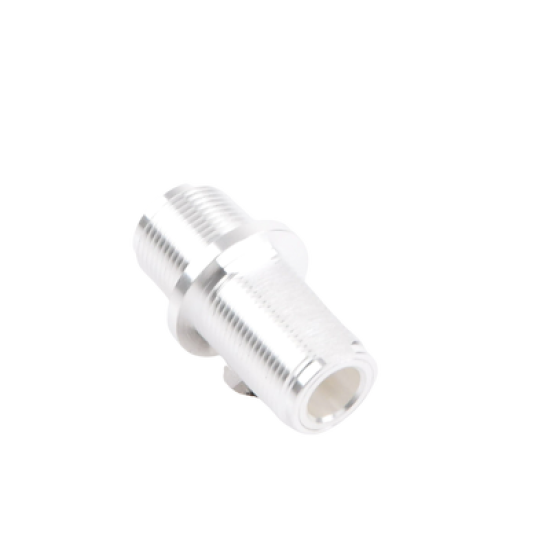Adaptador Doble N Hembra para Chasis de Montaje Frontal en Doble D Plano y Cuerpo Plateado.