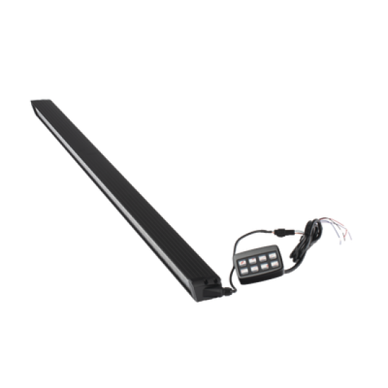 Barra de luces de 8 Módulos, 32 LED, 47 pulgadas, Ámbar, SAE Clase 1, Con Controlador de 8 interruptores