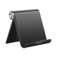 Soporte de Escritorio para Tablet /  Ajustable de 0° a 100° / Goma Antiarañazos / Antideslizante / Amplia Compatibilidad con dispositivos de 4'' a 13'' / Plegable / ABS / Color Negro