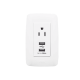 Contacto Sencillo de 15 A/ 127 V CA y 2 Conectores USB de 5 V CD 2A / Color Blanco.
