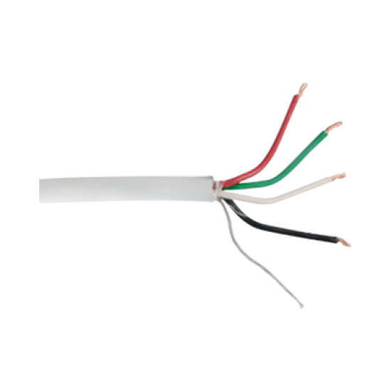 Caja de 305 metros / 4 X 22 AWG  / Blindado / CMR, color gris. Aplicaciones en sistemas de audio, alarmas y control de acceso.