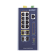 Switch Industrial Administrable Capa 3, Con 8 Puertos PoE Gigabit 802.3bt, 2 Puertos SFP de 1 G / 2.5 G, 2 Puertos SFP 10 G