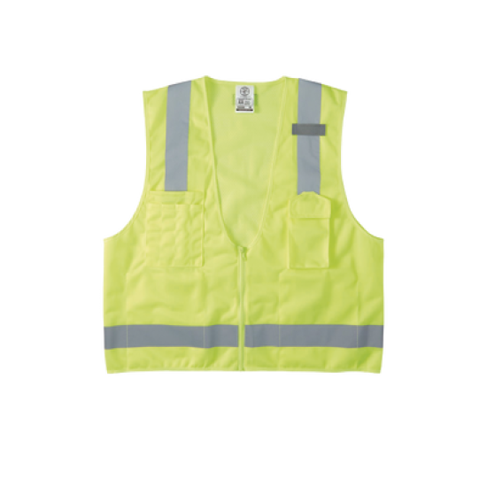 Chaleco de seguridad reflectante de alta visibilidad, mediano/grande. Con múltiples bolsillos de diferente capacidad
